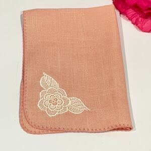 Vintage Handmade Dollies Linen Placemat 17.5 x 12